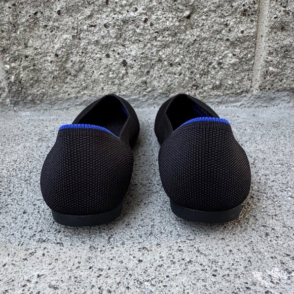 ROTHY'S Black The Point II Shoes Womens 8.5 Black Slip On Flats Rothys Pointed - Picture 4 of 10